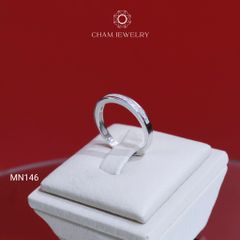Nhẫn NM146 CHAM JEWELRY, Nhẫn Nửa Hàng Đá Barget Vuông 2.5mm (Barcode C16N0286).