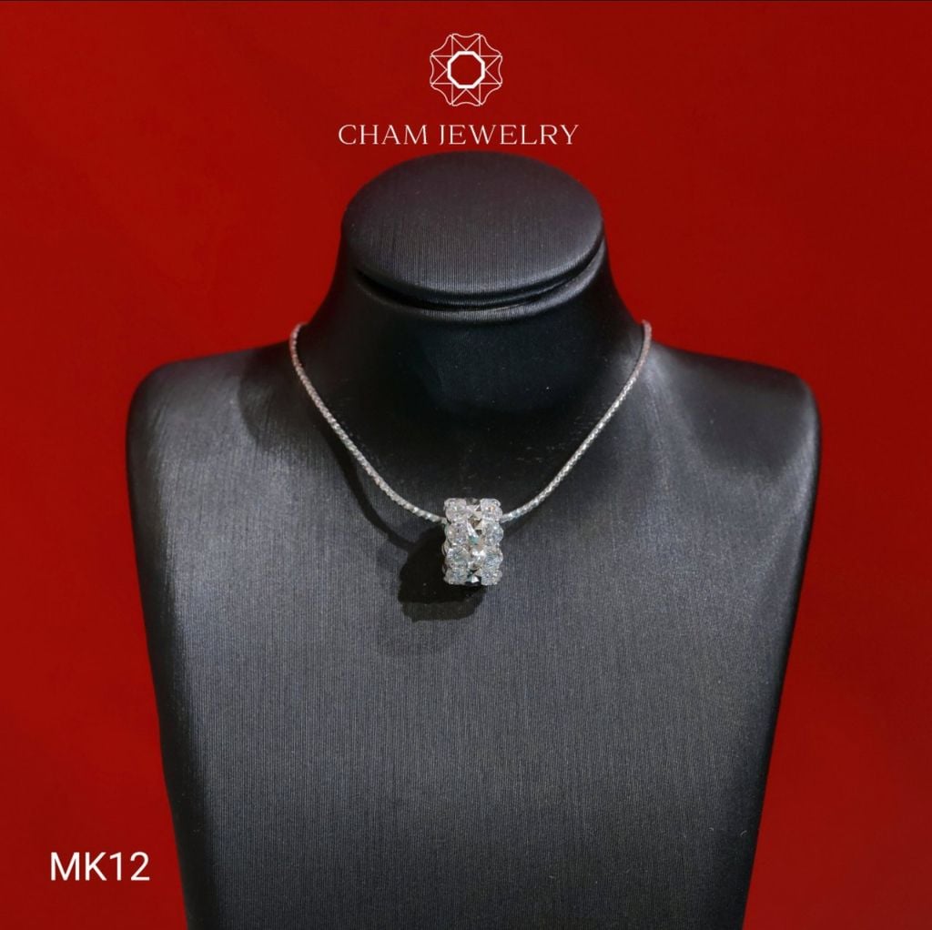 Mặt Dây Chuyền MK12 CHAM JEWELRY, Mặt Bánh Xe 2 Viền Tấm ( Barcode TCH200)