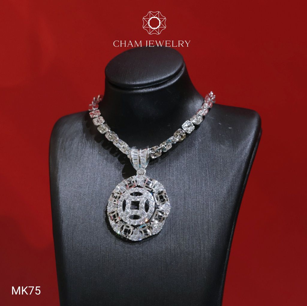 Mặt Dây Chuyền MK75 CHAM JEWELRY, Mặt Tròn Kim Tiền (Barcode TMA1899)