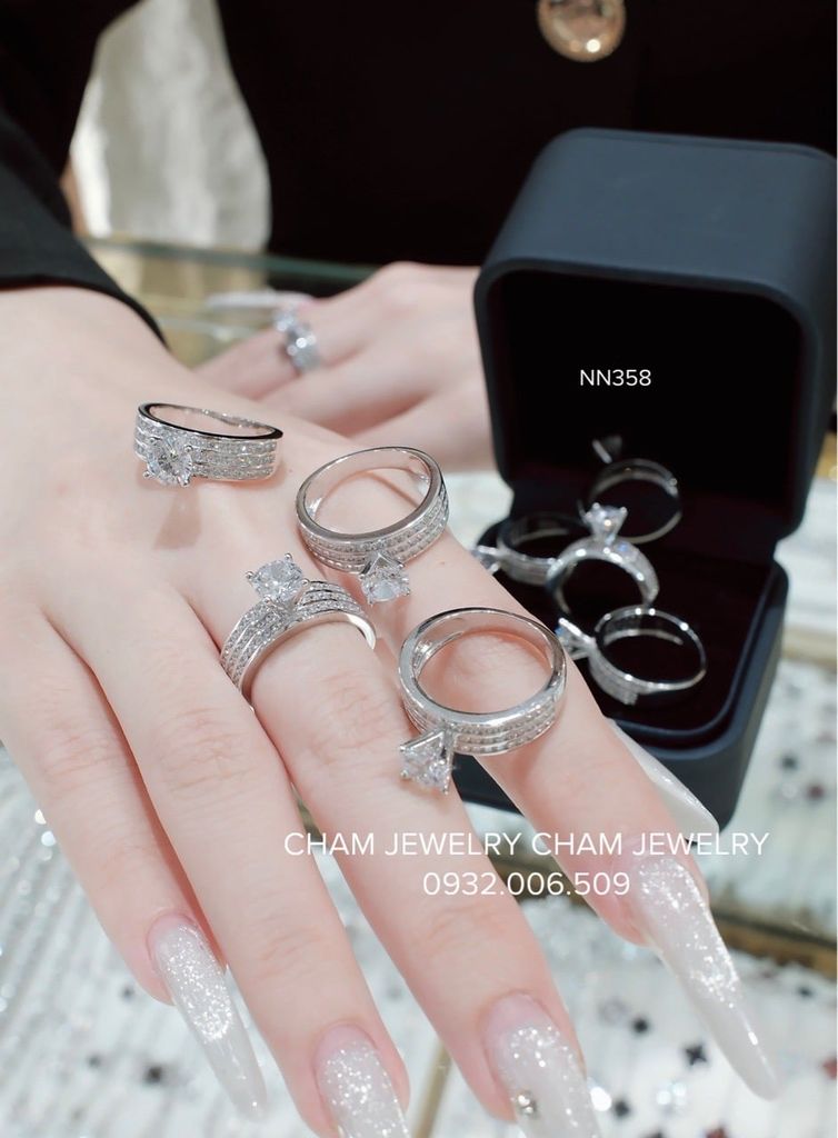 Nhẫn Nữ NN358 CHAM JEWELRY, Chủ 6.0mm (Barcode TNN1038- TNN1318)