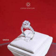 Nhẫn NN594 CHAM JEWELRY, Chủ 6.0mm (Barcode TVB109N)