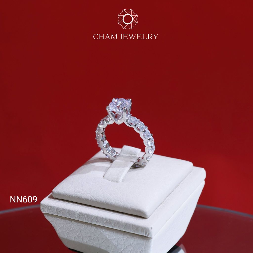 Nhẫn NN609 CHAM JEWELRY, Nhẫn Full Đá,Chủ 7.0mm.