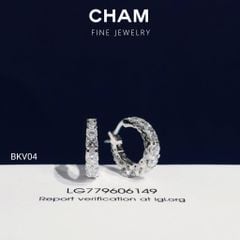 Hoa Tai BKV04 Vàng 10k Kim Cương Lab Grown Diamond (Barcode BT182)