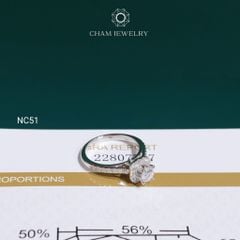 Nhẫn NC51 CHAM JEWELRY, Full Moissanite 4.5mm (C-OCNN38).
