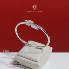 Vòng Tay VT241 CHAM JEWELRY, Vòng Xoắn Nơ Đai Trơn (Barcode TVB328V).