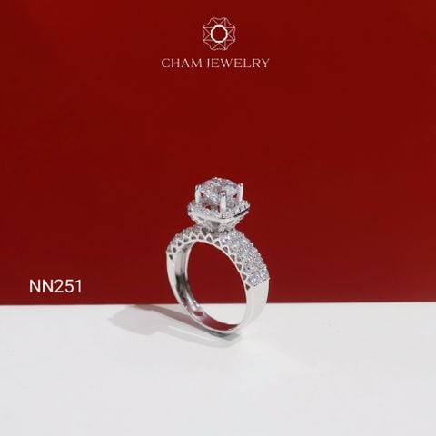 Nhẫn NN251 CHAM JEWELRY, Nhẫn Vuông Chủ 7.0mm (Barcode TNN1918).