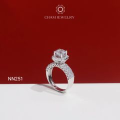Nhẫn NN251 CHAM JEWELRY, Nhẫn Vuông Chủ 7.0mm (Barcode TNN1918).