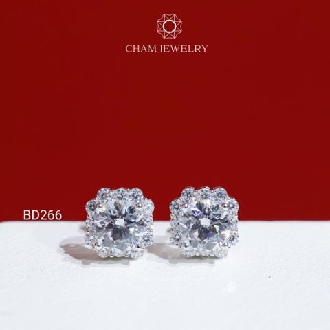 Hoa Tai BD266 CHAM JEWELRY , Chủ 6.0mm (Barcode TBD1296).