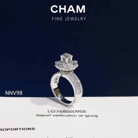 Nhẫn Nữ NNV98 Vàng 10k Chủ 5.4 Kim Cương Lab Grown Diamond (Barcode CNNV06)