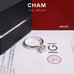 Nhẫn Nữ NNV63 Vàng 10k Chủ 6.3 Kim Cương Lab Grown Diamond