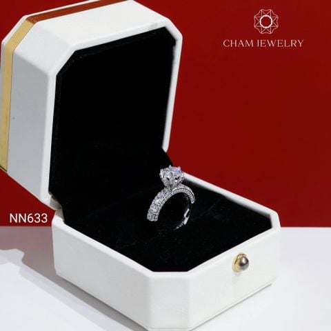 Nhẫn NN633 CHAM JEWELRY, Chủ 6.5mm ( TNN1957 )