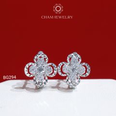 Hoa Tai BG294 CHAM JEWELRY, Bông Gài Hoa 4 Cánh (Barcode TBG980).