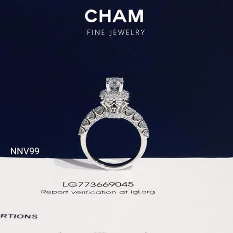 Nhẫn Nữ NNV99 Vàng 10k Chủ 5.4mm Kim Cương Lab Grown Diamond (Barcode CNNV17)