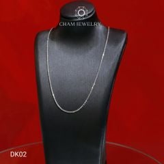 Dây Chuyền DK02 CHAM JEWELRY, Dây Mì Kim Cương 0.8mm (Barcode TDY0595-TDY687-CDYR692-NDS4)