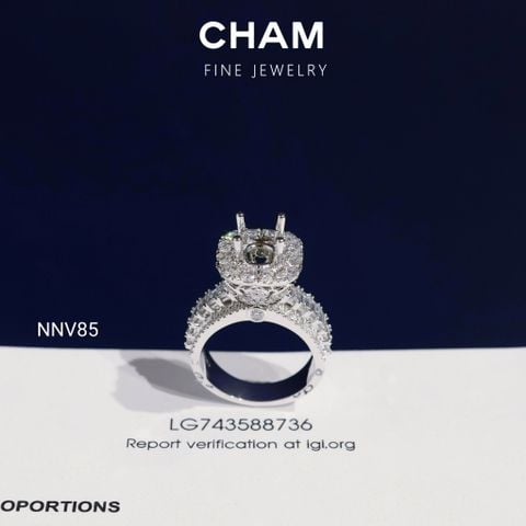 NhNhẫn Nữ NNV85 Vàng 10k Chủ 7.2mm Kim Cương Lab Grown Diamond (Barcode DNU13)