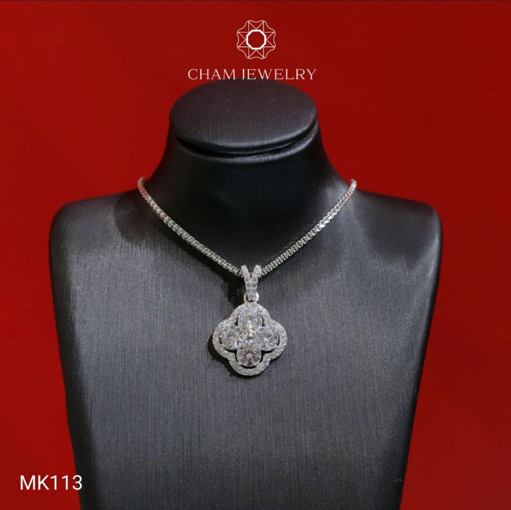 Mặt Dây Chuyền MK113 CHAM JEWELRY, Mặt 4 Lá (Barcode TMA1919).