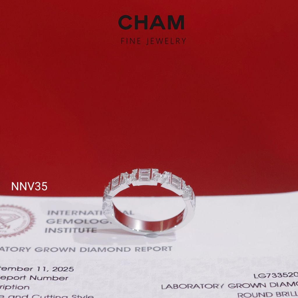 Nhẫn Nữ NMV35 Vàng 10k Kim Cương Lab Grown Diamond