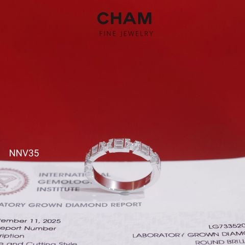 Nhẫn Nữ NMV35 Vàng 10k Kim Cương Lab Grown Diamond