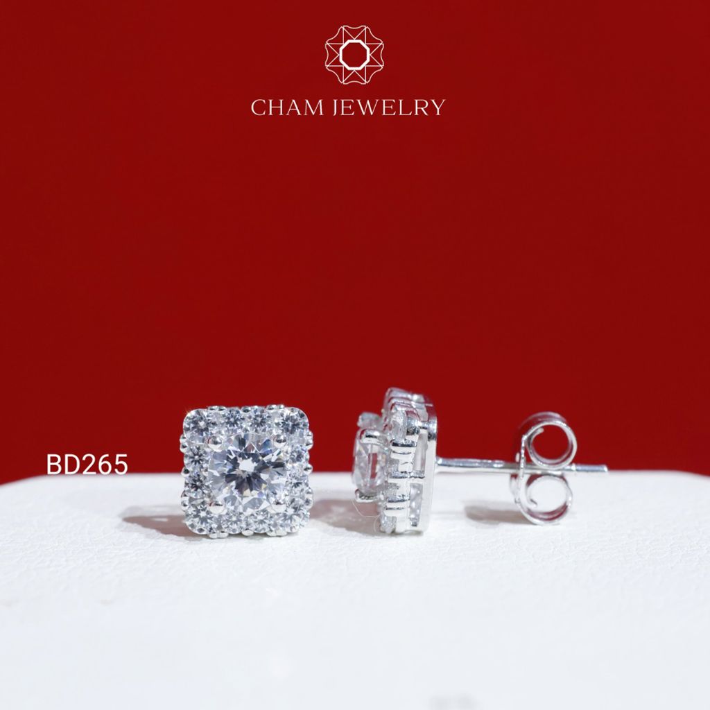 Hoa Tai BD265 CHAM JEWELRY , Chủ 4.5mm (Barcode TBD1277).