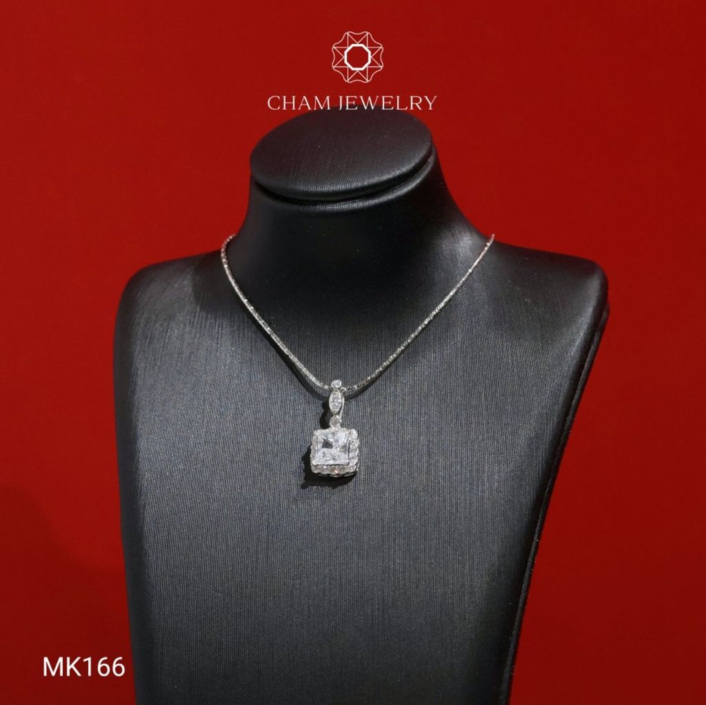 Mặt Dây Chuyền MK166 CHAM JEWELRY Mặt Chủ Vuông 5.0mm (Barcode TVB327M)