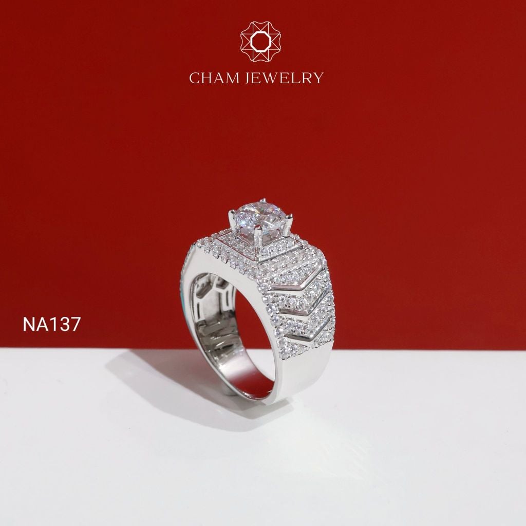 Nhẫn Nam NA137 CHAM JEWELRY, Chủ 7.0mm (Barcode PNH10).