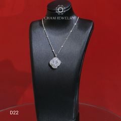 Dây Chuyền CHAM JEWELRY D22, Dây 4 Lá Trắng (Barcode CXL7909106)