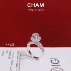 Nhẫn Nữ NNV33 Vàng 10k Chủ 5.4mm Kim Cương Lab Grown Diamond