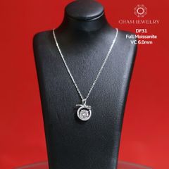 Dây Chuyền CHAM JEWELRY DF31, Moissanite Chủ 6.0mm (Barcode CDM186).