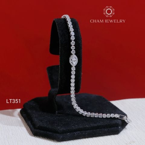 Lắc Tay LT351 CHAM JEWELRY , Lắc Tay Kiểu Full Đá (Barcode TLT1520).