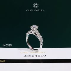 Nhẫn NC323 CHAM JEWELRY,  Chủ 5.4mm Đá Moissanite C&C  (OCNN168)