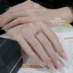 Nhẫn NC93 CHAM JEWELRY, Full Đá Moissanite, Chủ 5.4mm (Barcode ONNU67)