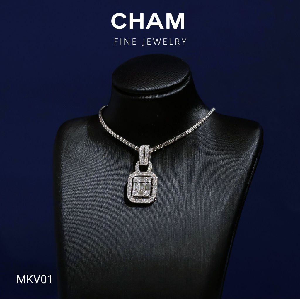 Mặt Dây Chuyền MKV01 Vàng 10k Kim Cương Lab Grown Diamond