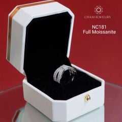 Nhẫn NC181 CHAM JEWELRY, Full Đá Moissanite (Barcode ONNU222)