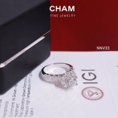 Nhẫn Nữ NNV33 Vàng 10k Chủ 5.4mm Kim Cương Lab Grown Diamond