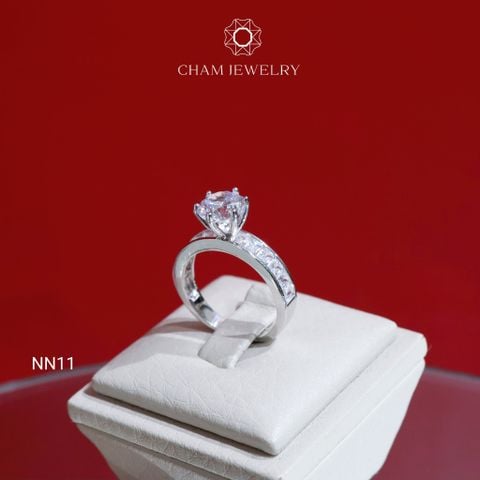 Nhẫn NN11 CHAM JEWELRY, Chủ 7.5mm (Barcode TNN296).