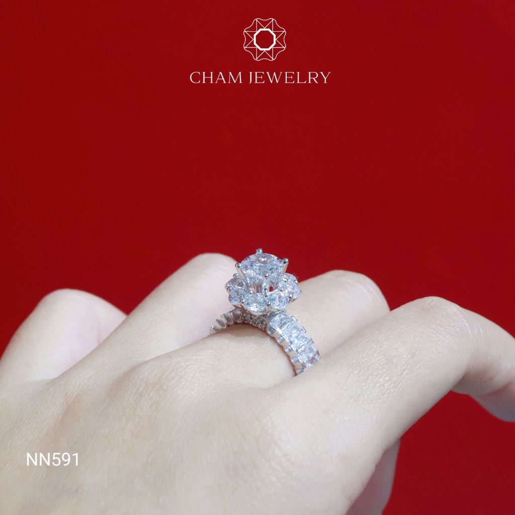 Nhẫn NN591 CHAM JEWELRY, Chủ 7.0mm (Barcode TNN1536)