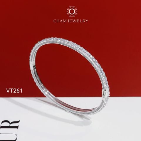 Vòng Tay CHAM JEWELRY VT261, Vòng Kiểu Full Đá 2.5mm (Barcode PVH382)