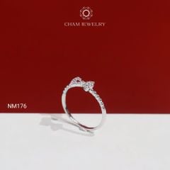 Nhẫn NM176 CHAM JEWELRY, Nhẫn Kiểu Nơ Đai Bi (Barcode TNT1008).