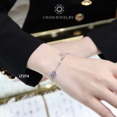Lắc Tay CHAM JEWELRY LT274, Lắc Cỏ 4Lá (Barcode TLT1281)