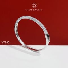 Vòng Tay CHAM JEWELRY VT265, Vòng Full Nửa Hàng Đá (Barcode C4V848)