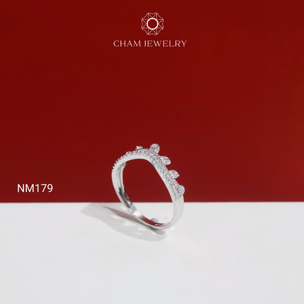 Nhẫn NM179 CHAM JEWELRY, Nhẫn Vương Miện (Barcode TNT993).