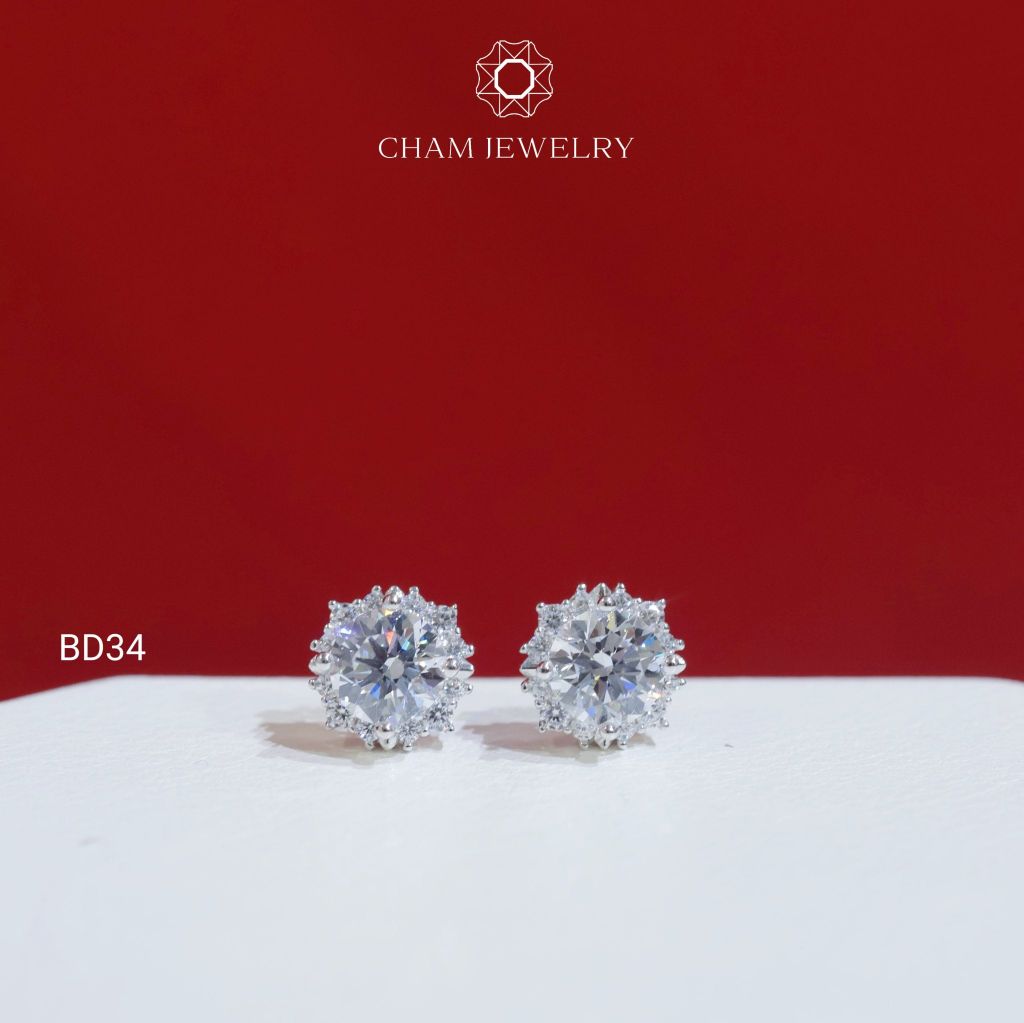 Hoa Tai CHAM JEWELRY BD34, Chủ 5.5mm (Barcode TBD1450)