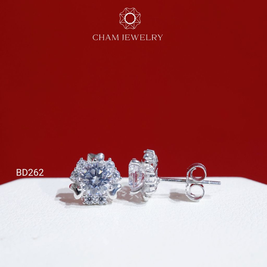 Hoa Tai BD262 CHAM JEWELRY , Chủ 5.5mm (Barcode TBD1265).