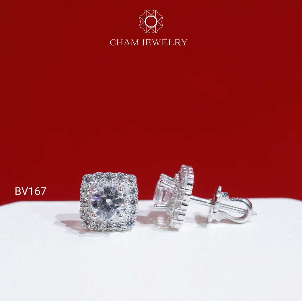 Hoa Tai BV167 CHAM JEWELRY, Chủ 5.0mm (Barcode TBV463)