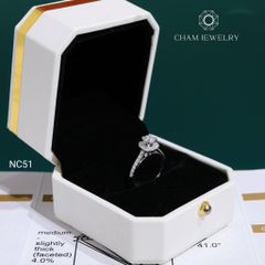 Nhẫn NC51 CHAM JEWELRY, Full Moissanite 4.5mm (C-OCNN38).