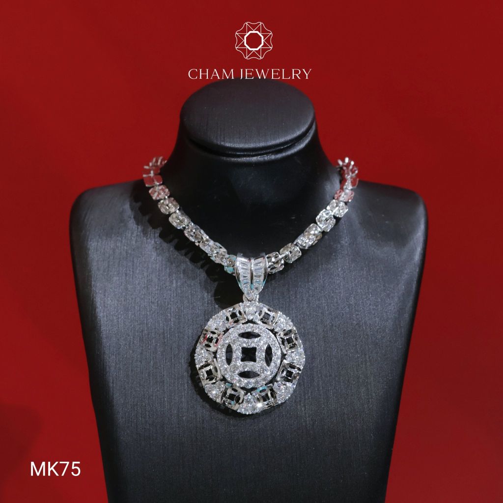 Mặt Dây Chuyền MK75 CHAM JEWELRY, Mặt Tròn Kim Tiền (Barcode TMA1899)