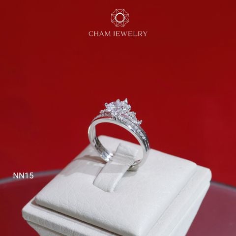 Nhẫn NN15 CHAM JEWELRY, Nhẫn Vương Miệng, Chủ 4.5mm (Barcode TNT57).