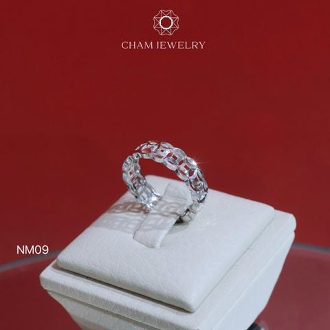 Nhẫn CHAM JEWELRY NM09, Nhẫn Kim Tiền, Bản 5.0mm (Barcode TNDT40).