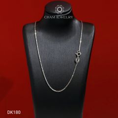 Dây Chuyền CHAM JEWELRY DK180, Dây Mì Kim Cương Xoắn Bản 1.0mm (Barcode CDYR220).