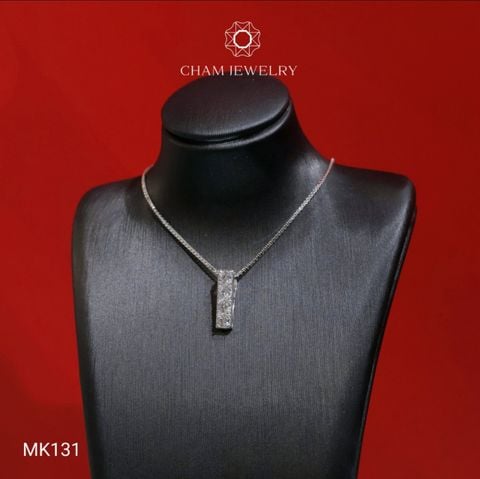 Mặt Dây Chuyền MK131 CHAM JEWELRY, Mặt 1 Hàng Đá (Barcode TMX411)